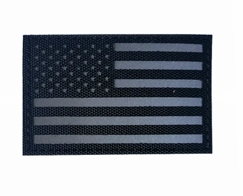 Infrared Reflective American Flag United States USA US Flags IR Patches Military Tactical Blue Line Patch Biker Fastener Badges 