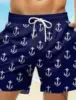 2024 New Men's Board Shorts Swim Trunks Waist Anchor Quick Dry Short Holiday Beach Hawaiian Casual Micro-elastic 3