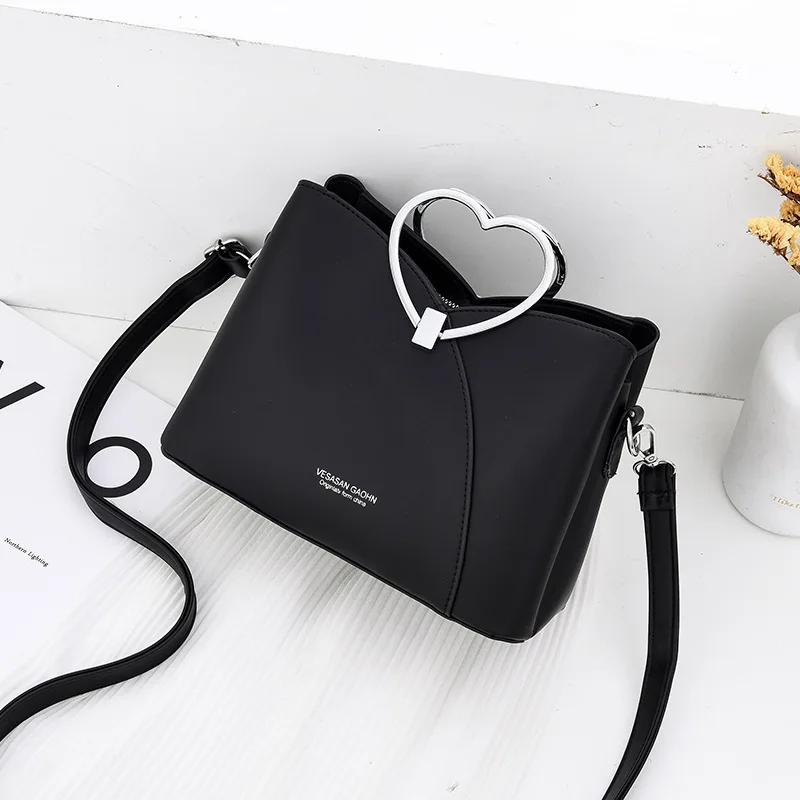 Texture New Simple Slung One-shoulder Large-capacity Fashion Trend Pu Handbag