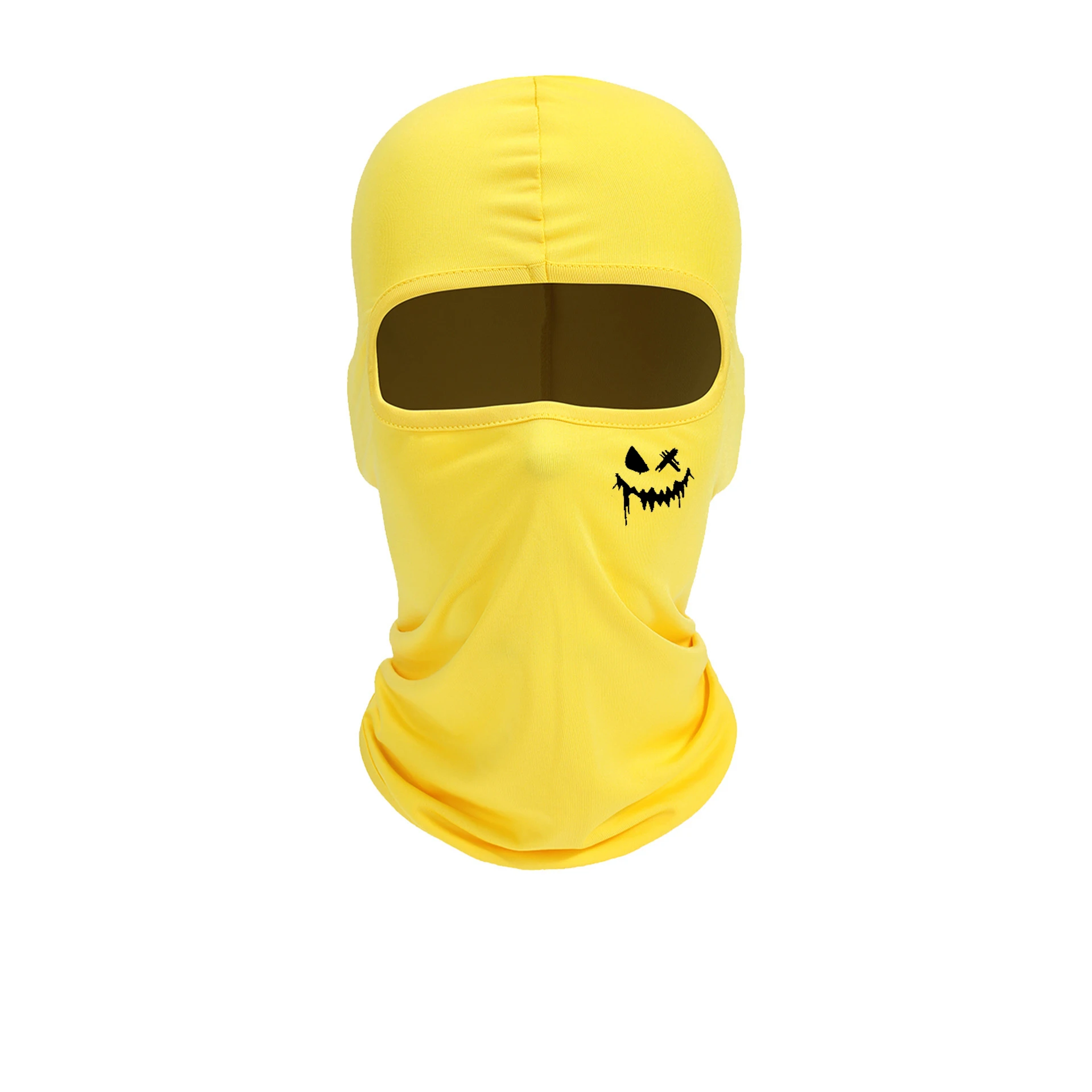 Reitmaske mit lächelndem Gesicht, Druckmuster, Outdoor-Ausrüstung, geeignet für Männer und Frauen, Sonnenschutz und Atmungsaktivität – Detail 5