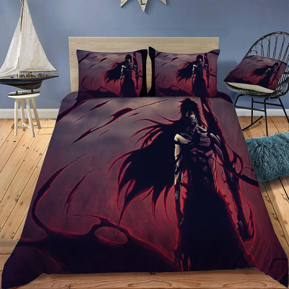 

Kurosaki Ichigo Bleach Bedding Set Soft Duvet Cover Comfoter Bedding Quilt Cover with Pillowcase Queen King Size Dropshipping