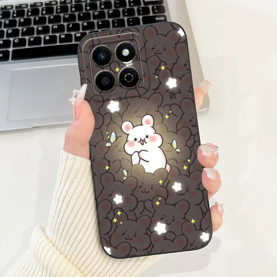 Fashionable Shockproof Silicone Bumper Case with Rabbit Flower Design