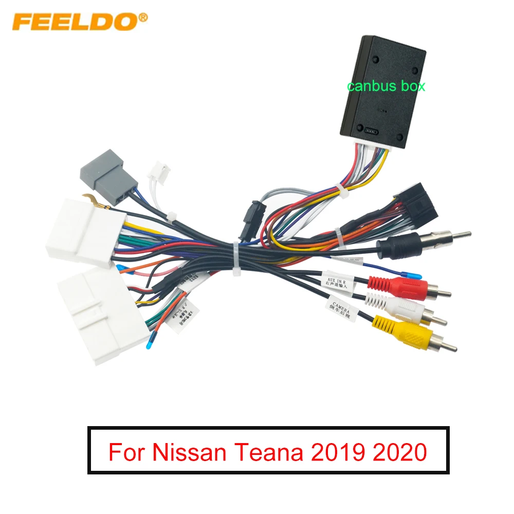 

Автомобильный 16-контактный стерео кабель электропроводки FEELDO Canbus для Nissan Teana 2019 2020 аудио радио послепродажный Проводной адаптер