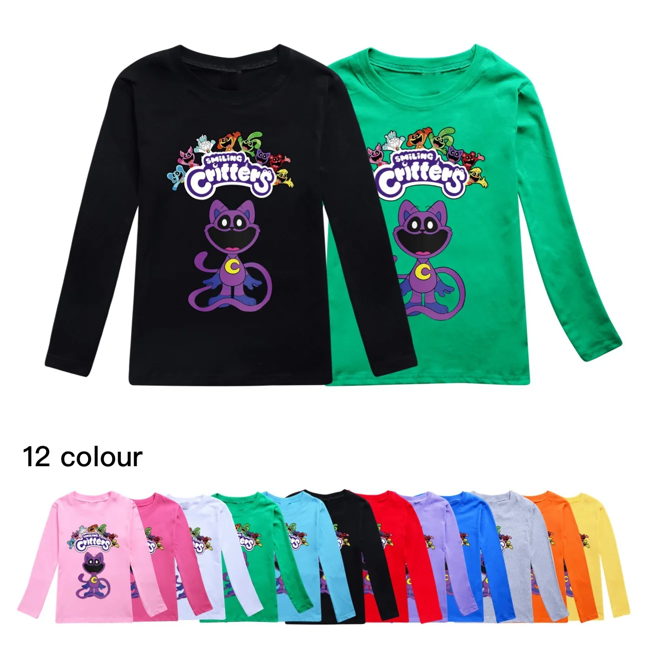 

2024 New Game Playtime Chapter 3 The Smiling Critters Cartoon Anime T Shirt Summer Spring Kids Long Sleeve Boys Girls Tops Tees