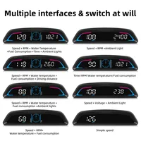 Compteur de vitesse numérique pour voiture, OBD/GPS B3 G3, affichage HUD multifonctionnel avec fonction d'alarme, accessoires automobiles 4