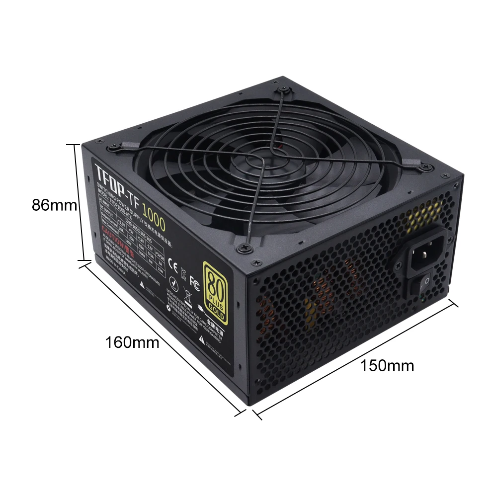 S.T.F. SKYWINDINTL TF1000W atx電源 GOLD認証 T.F.SKYWINDINTL 80 PLUS 認証ゴールド 1000W コンピュータ