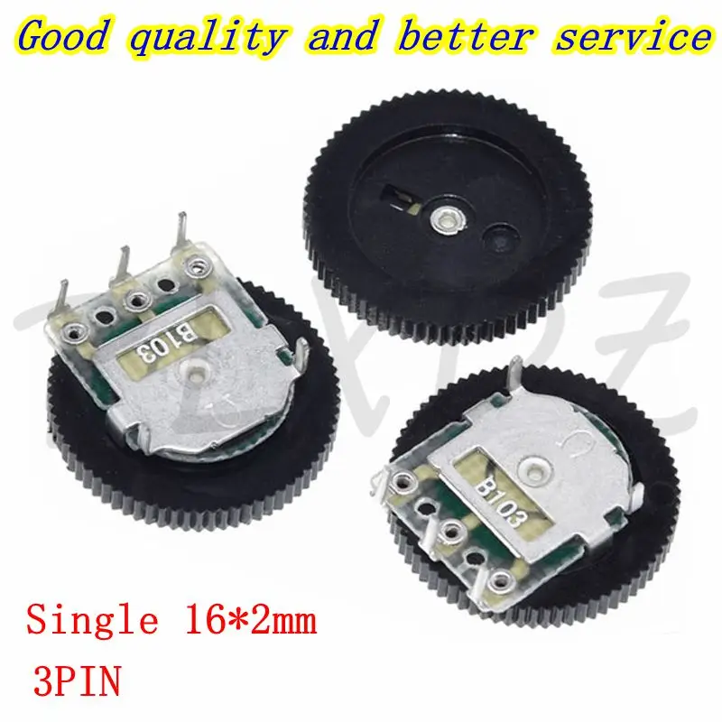 10pcs Single Gear Dial Potentiometer 1K 5K 10K 20K 50K 100K Ohm Volume ...