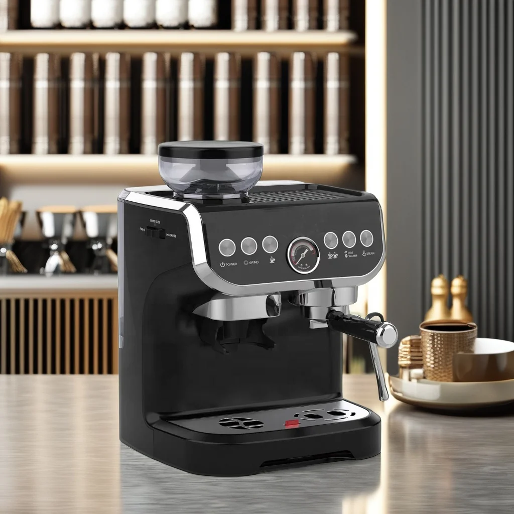 19 Bar Professional Home Automatic 4 in 1 Cafetera Cappuccino Commercial Coffee Maker/espresso Machine with Grinder 6