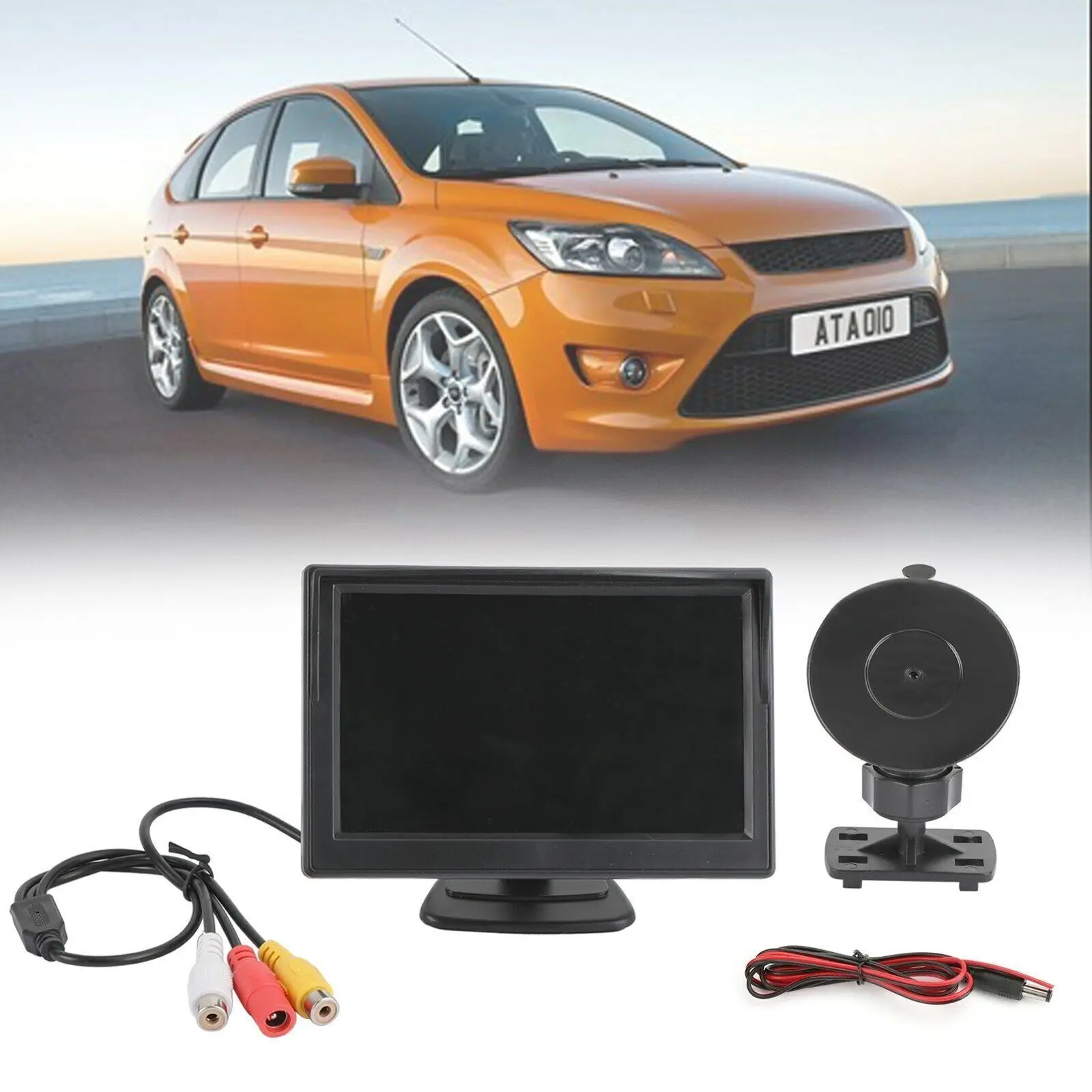 차량용 무선 백업 카메라 키트, 5 인치 백미러, 12V 모니터, 나이트 비전 카메라, 픽업, SUV, 밴용