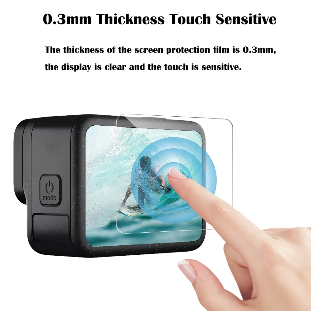 Camera Screen Protector Ultra-HD Tempered Glass for GoPro Hero12 Black Screen Protector Anti-scratch Film for GoPro Hero 12 Camera Lens Protector Glass