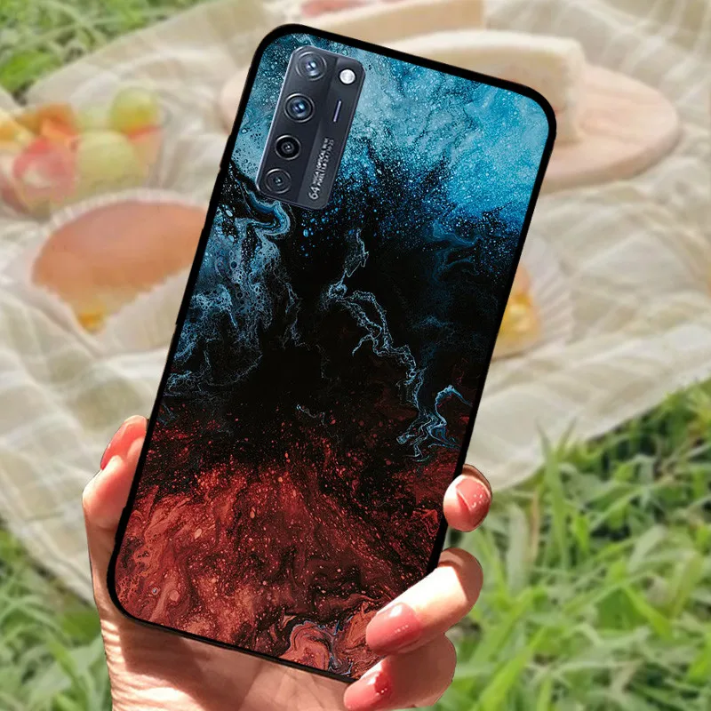 Enhanced Silicone Soft Marble Black Bumper Protective Case Cover