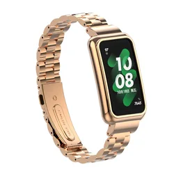 Stainless Steel Strap Case Protector Bracelet with Cover Frame for Huawei Band 6 (6)