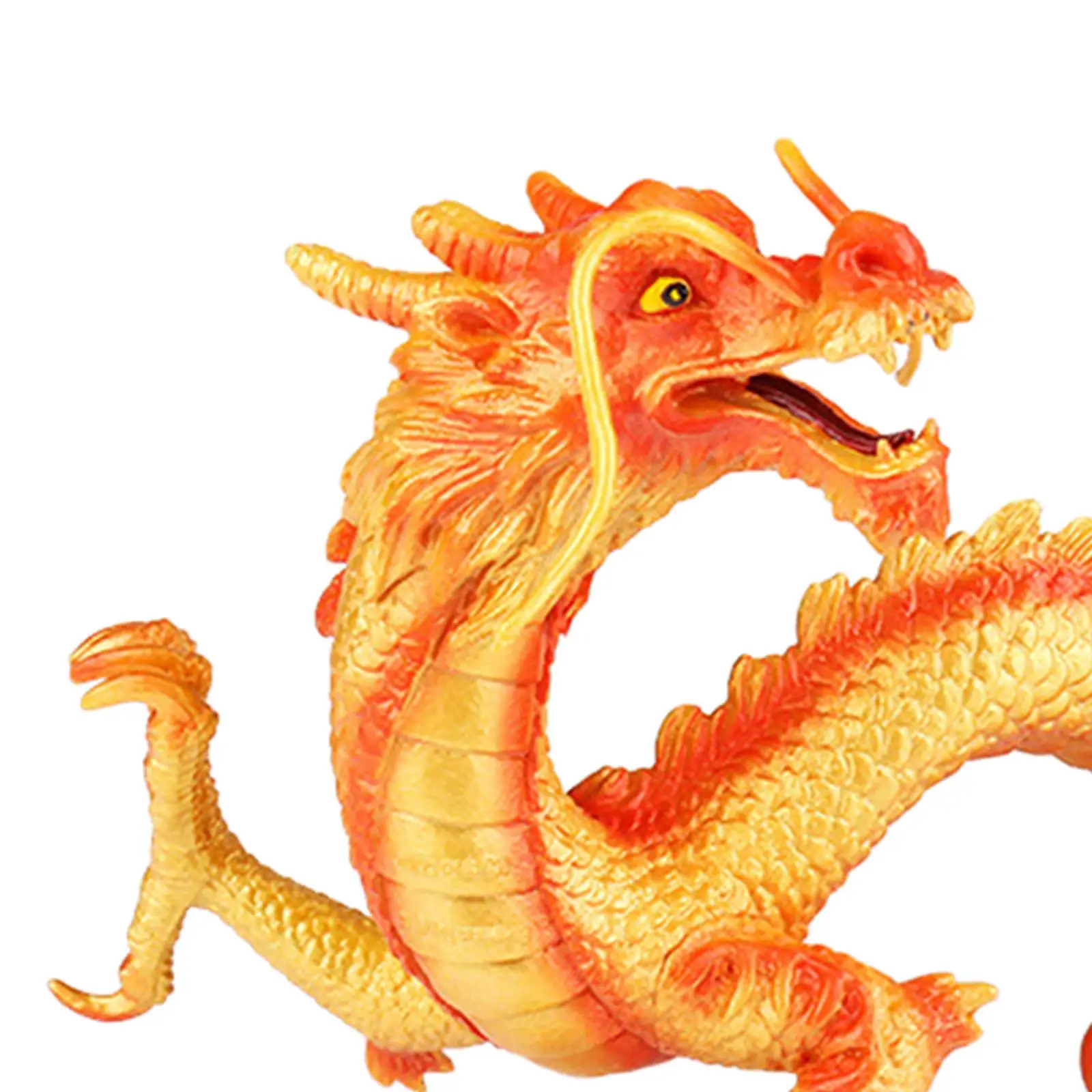 Hand Painted Chinese Dragon Figurine Home Decor Simulation Collection Model