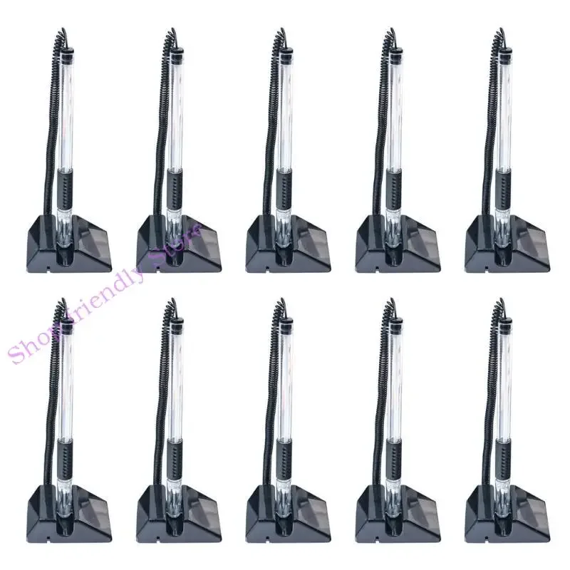 리셉션 데스크에 대 한 스탠드 카운터 펜 등록 젤 펜 보안 펜 홀더와 체인에 10Pcs 리셉션 펜 데스크