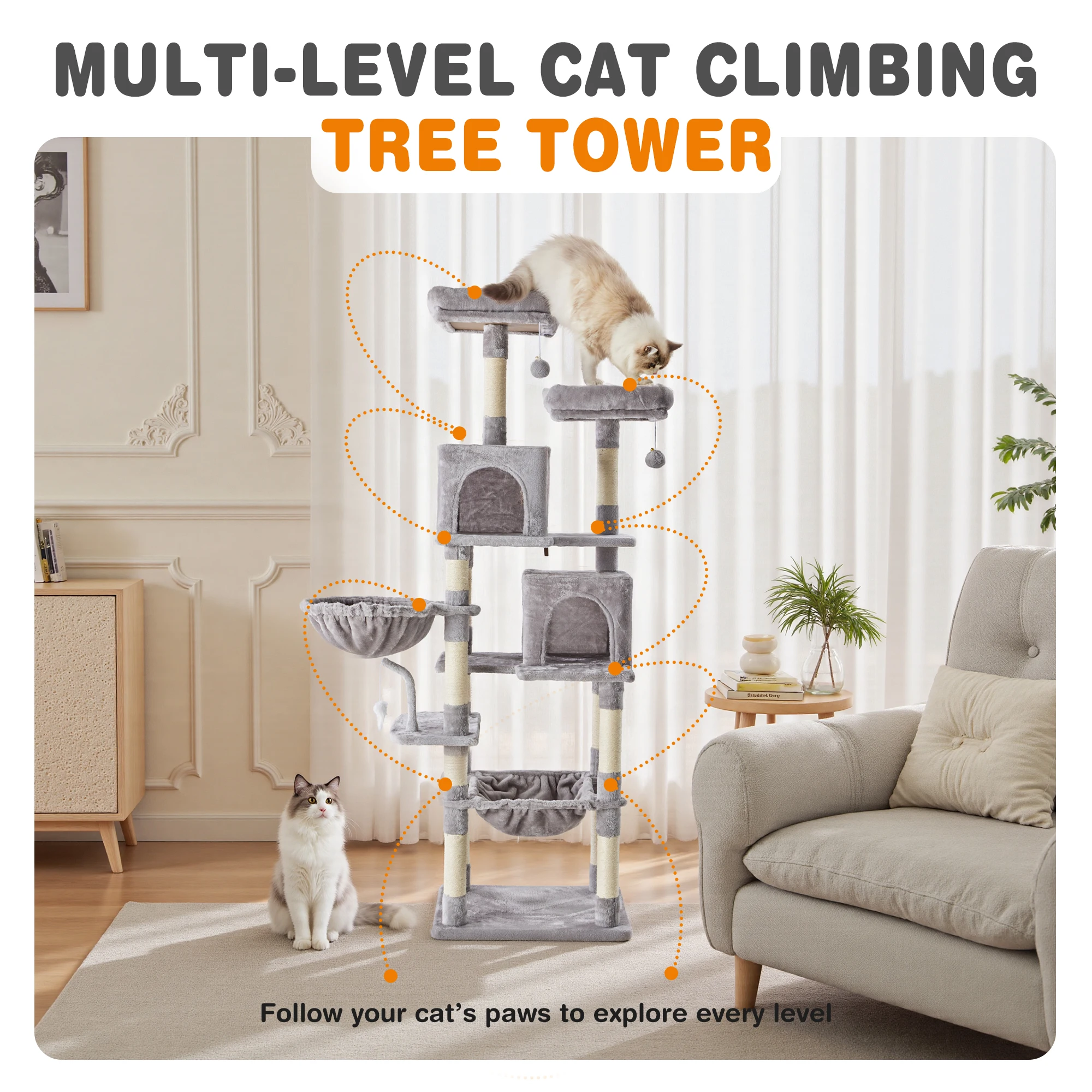multi level cat tree tower