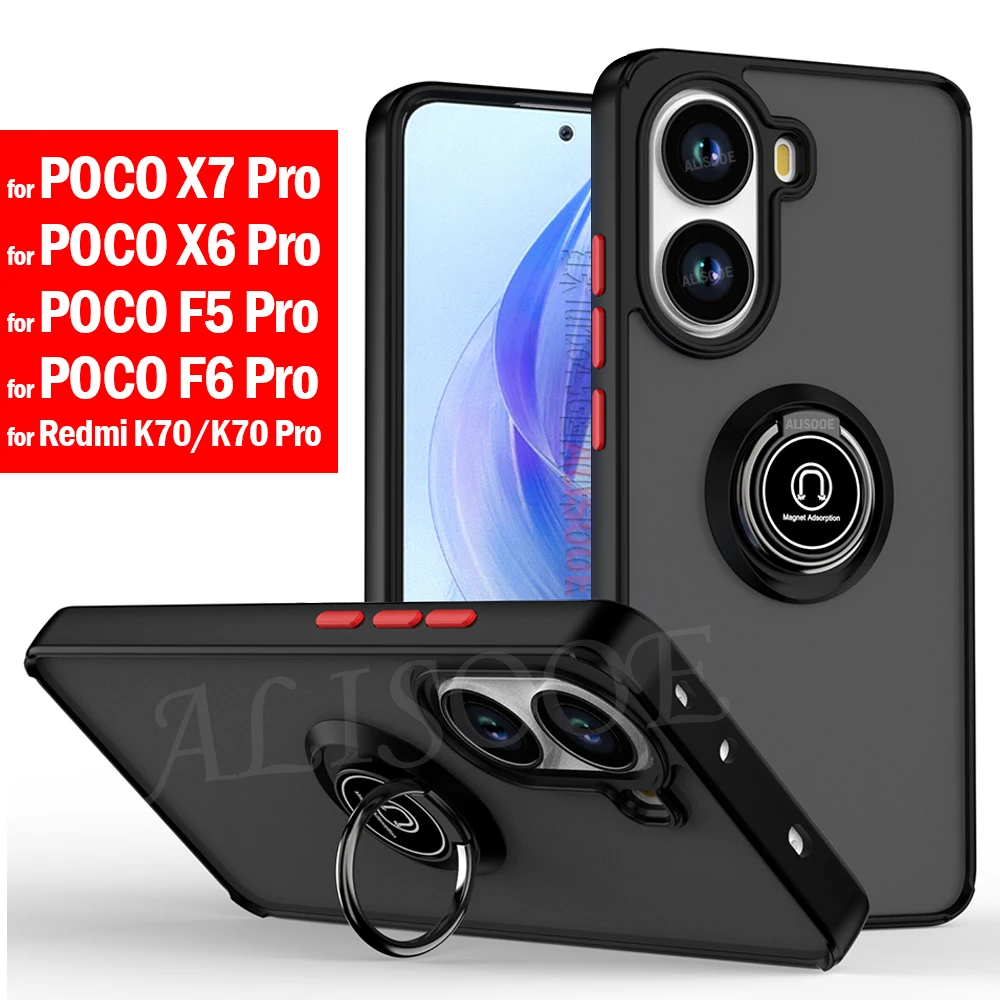Kickstand Armor Ring Holder Protective Case - Shockproof Cover