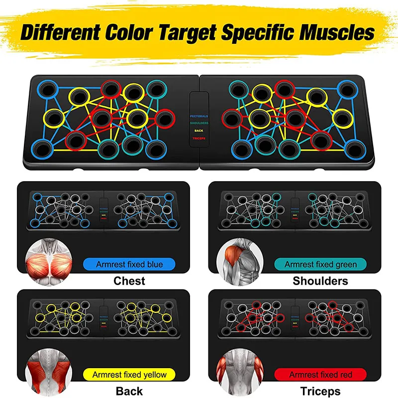 24 in1 Push Up Board Foldable Multi-Function Push Up Bars Portable Handles For Home Gym Exercise Fitness Equipment