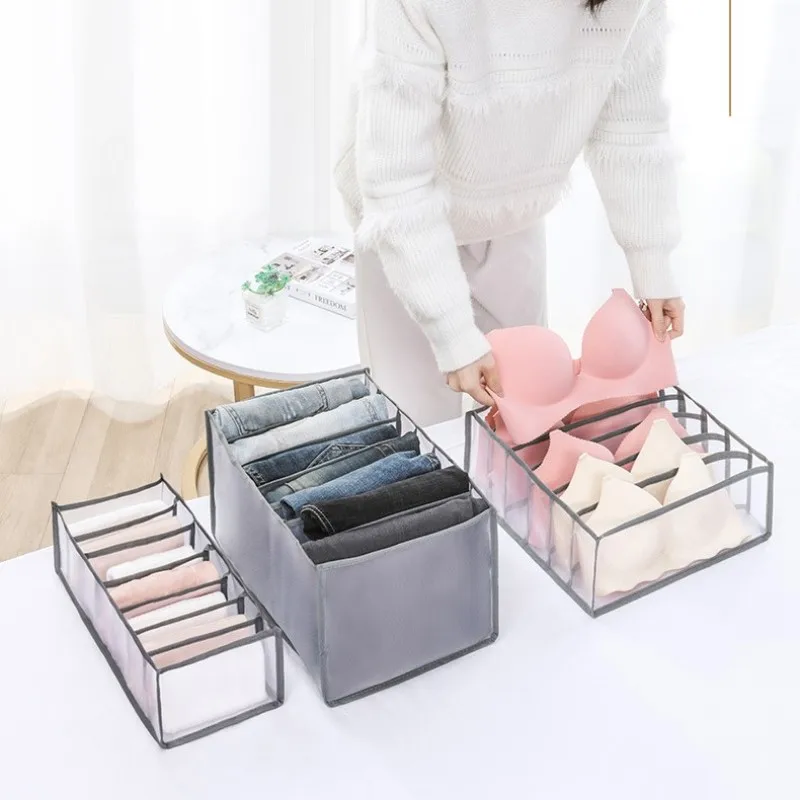 Folding Closet Organizer Panties And Socks Storage Boxes Wardrobe Clothes Underwear Organizer Drawers Clothes Separator Boxes clothes organizer storage box underwear storage organizer underwear storage box drawer divider drawer organizer