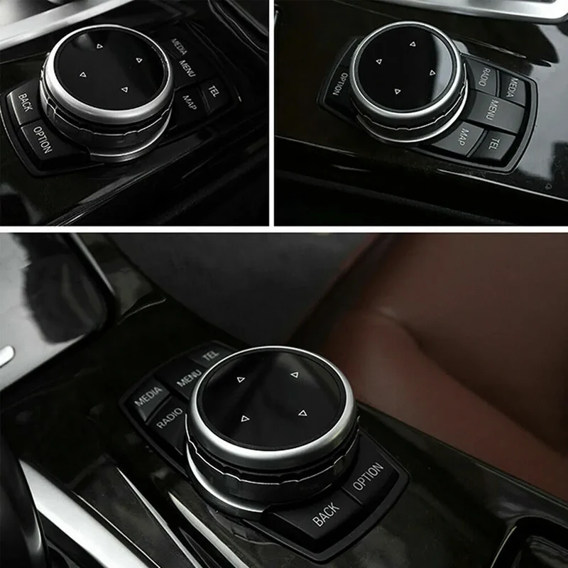 Car knob covers Multimedia Big Knob Covers Button Trim Control For BMW F10 F20 F30 IDrive