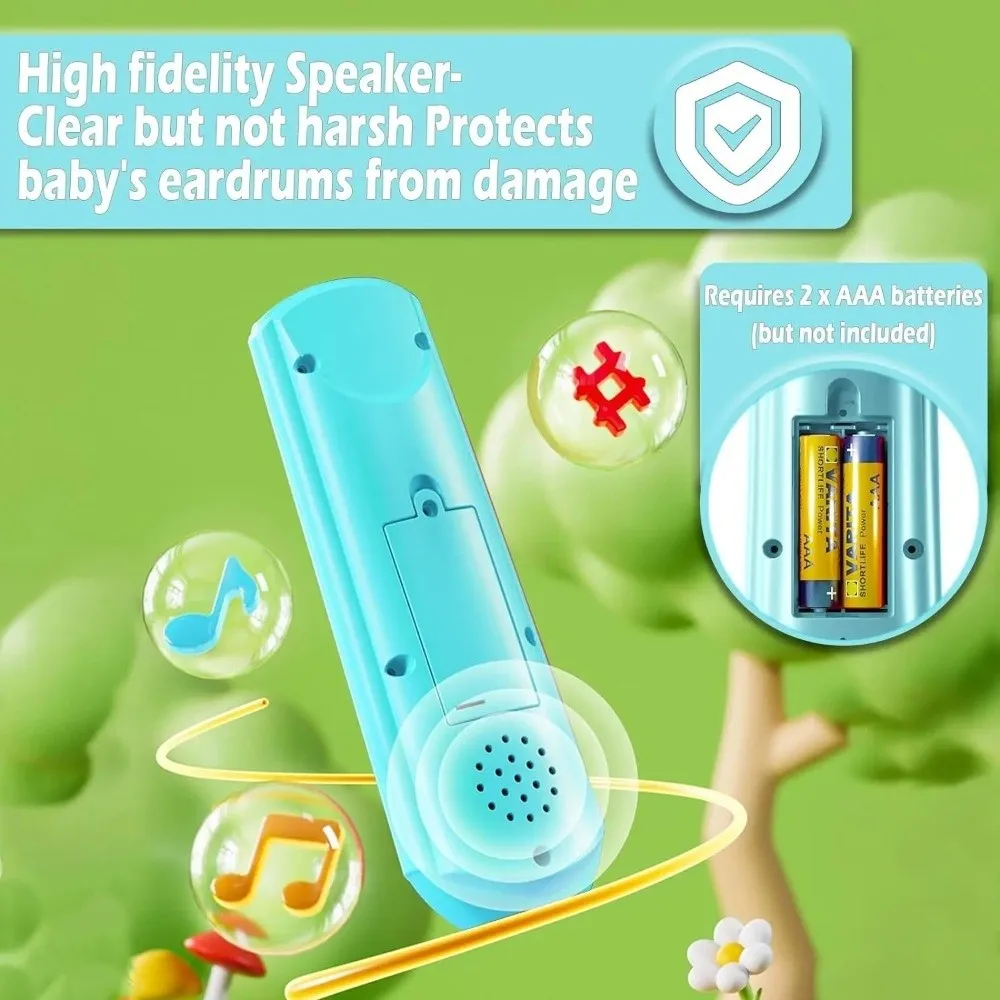 Sound and Light Baby Musical Toys Plastic Sensory Development Simulation Remote Interactive Three Languages Baby Learning
