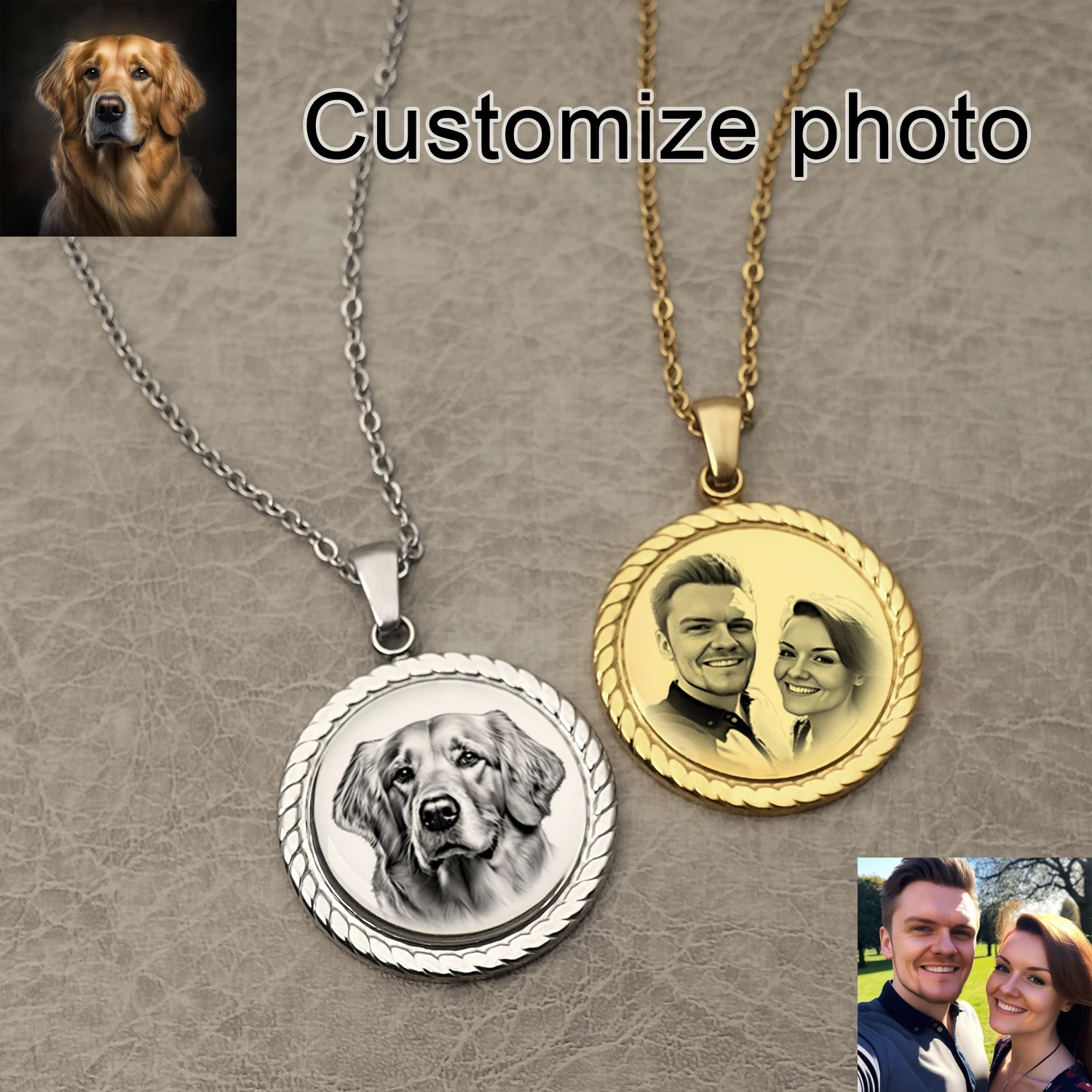 

Custom Photo Necklace Women Personalized Jewelry Customized Any Picture Pendant Lover Gift Memorial Necklace mother's day gifts