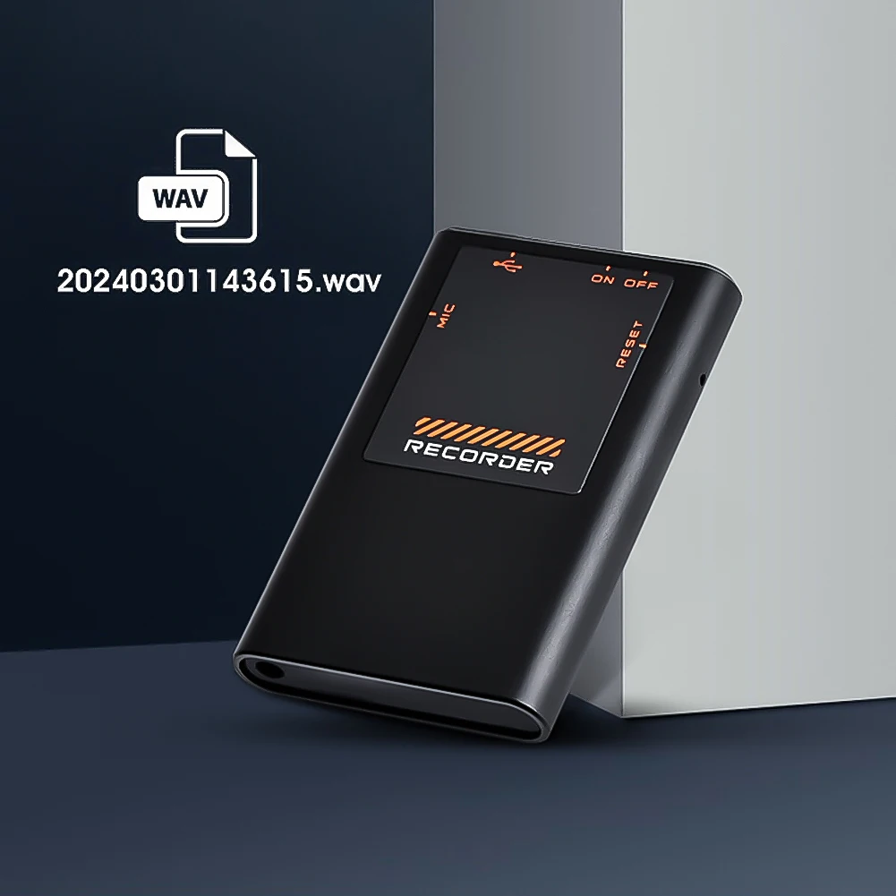 64GB Digital Recorders AI Noise Cancellation Voice Activated Audio Recorder Sound Recorder for Interviews/Meeting/Classes
