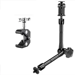 Articulating Magic Arm with Super Clamp for Camera Accessories and Lighting (7 inch)