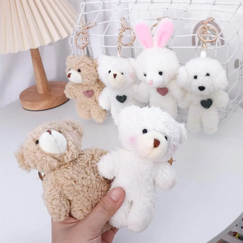 Stuffed Animal  DIY Trinket Bag Accessories Dog  Keyring Bear  Keychain Backpack Pendant  Rabbit Keychain
