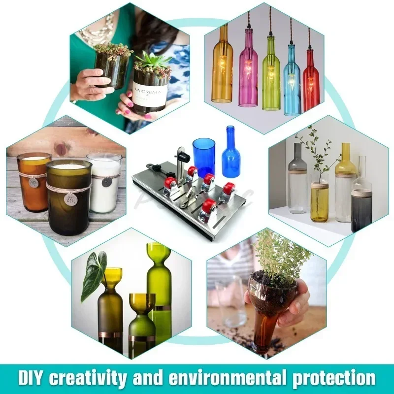 Glass Cutter Professional for Bottle Cutting Stainless Steel Material DIY Cut Tool Machine Wine Beer Glass Cutter Tool 4