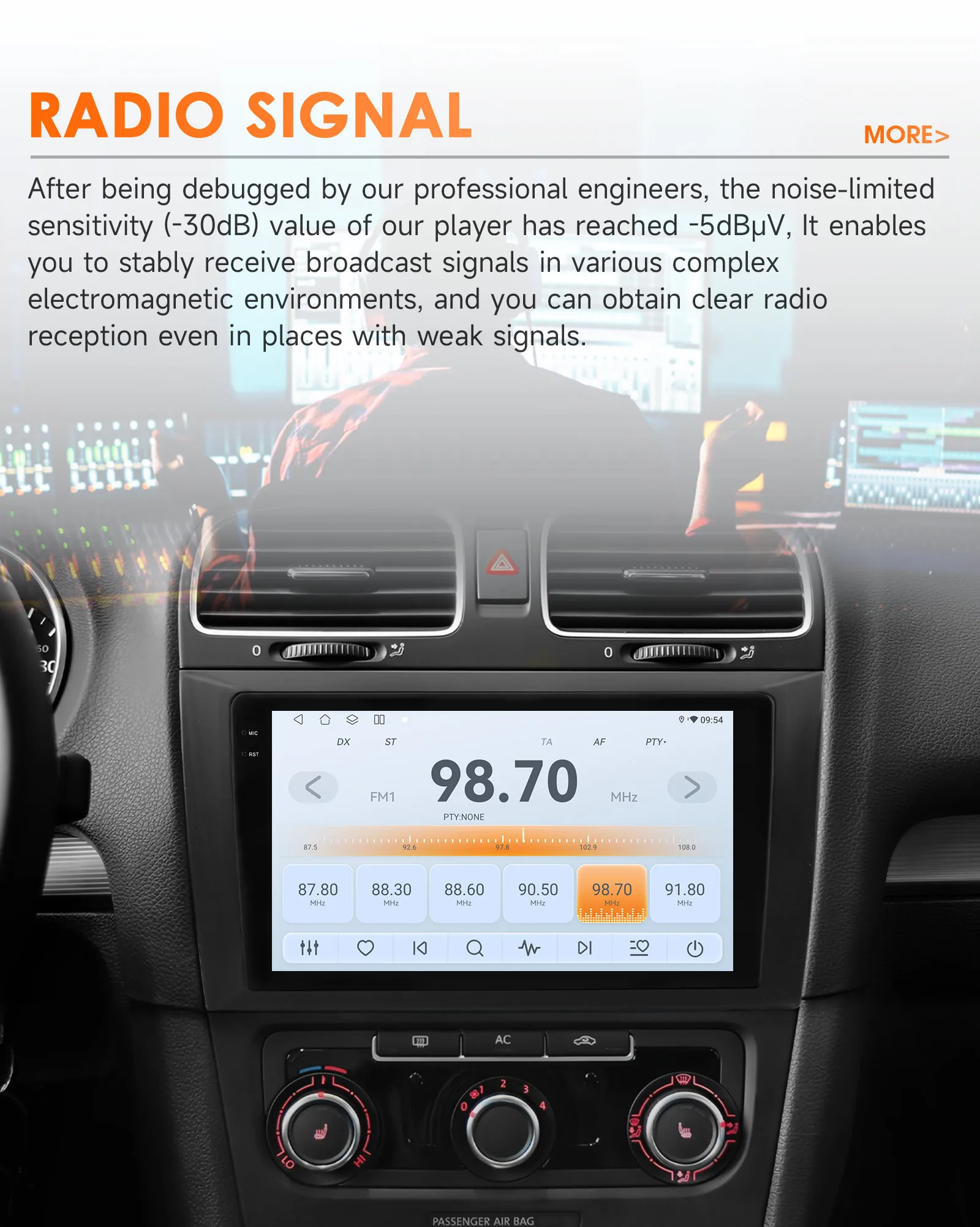 Hizpo Auto Intelligente Systeme Smart Stereo für VW Volkswagen Golf 6 2008-2016 GPS Radio Kabelloses CarPlay Android Auto 6115 4G – Detail 22