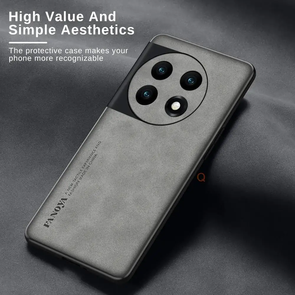 Luxury Sheepskin Leather Retro Back Cover for OnePlus - Men's Edition
