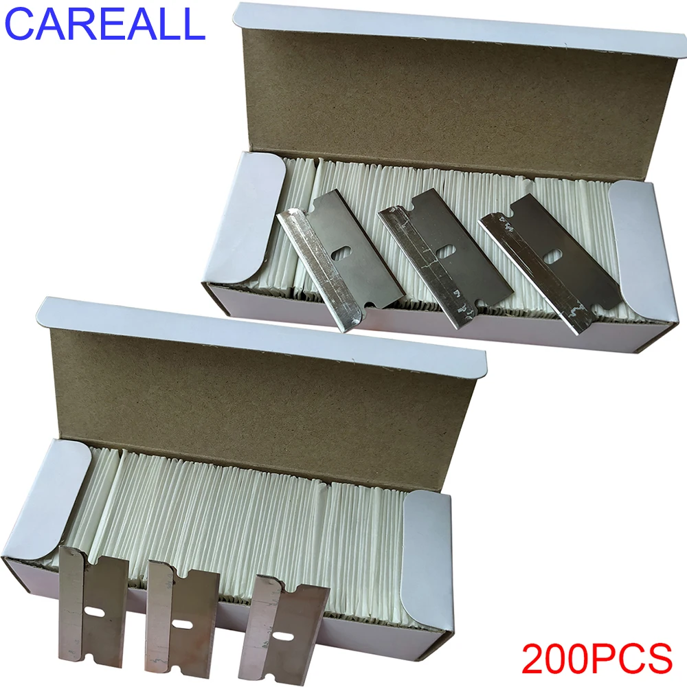CAREALL 창문 유리 스티커 교체용 강철 스크레이퍼 블레이드, 깨끗한 스..