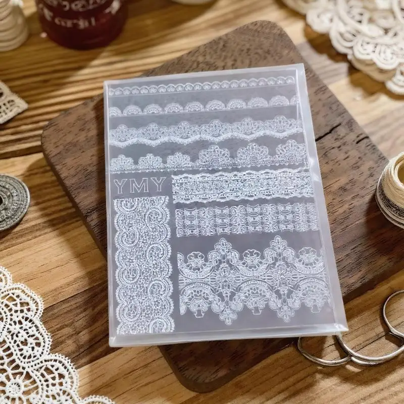3D 실리콘 네일 몰드 네일 아트 장식 DIY 릴리프 레이스 리본 템플릿 네일 쥬얼리 공예 투명 네일 몰드