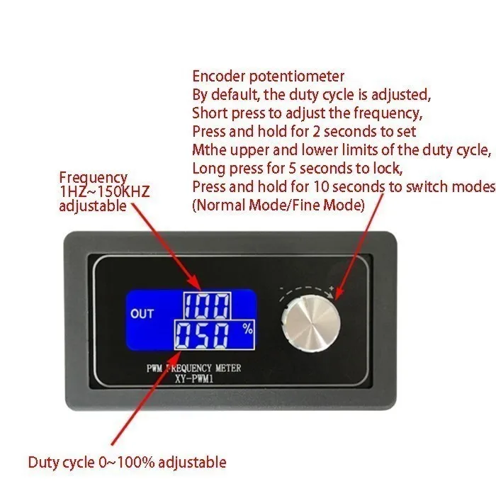 PWM Pulse Frequency Duty Cycle Einstellbares Modul Rechteckwelle Rechteckwelle Signalgenerator PWM1/KPWM – Detail 3
