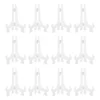 12 Pcs Transparent Hanging Rack Tea Cake Plastic Display Stand Acrylic Fold Easels Plate Holders Dish 1