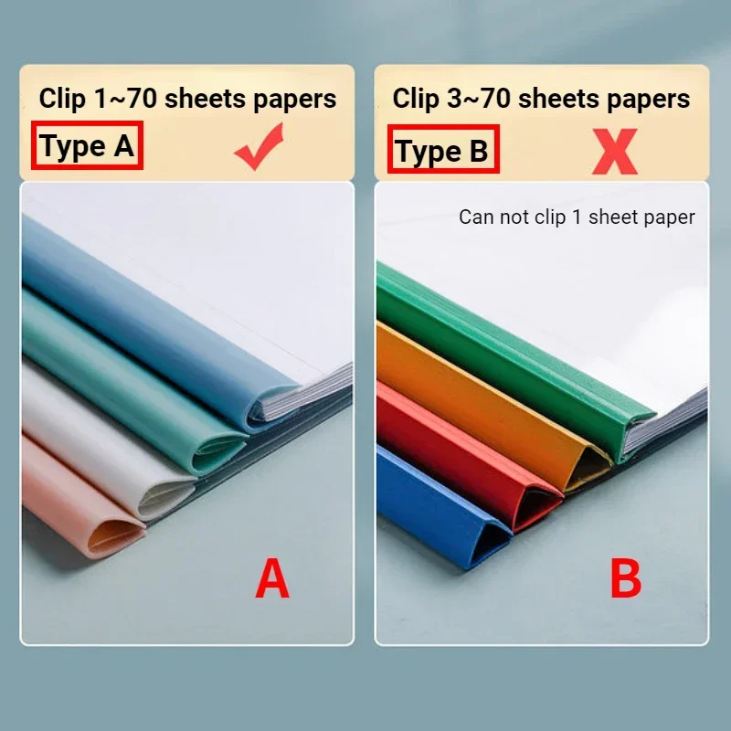 File Folder File Holder 10 Pcs A4 Solid Colored Drop-shaped Transparent File Folder Waterproof Thickened Examination Paper Files Organizer