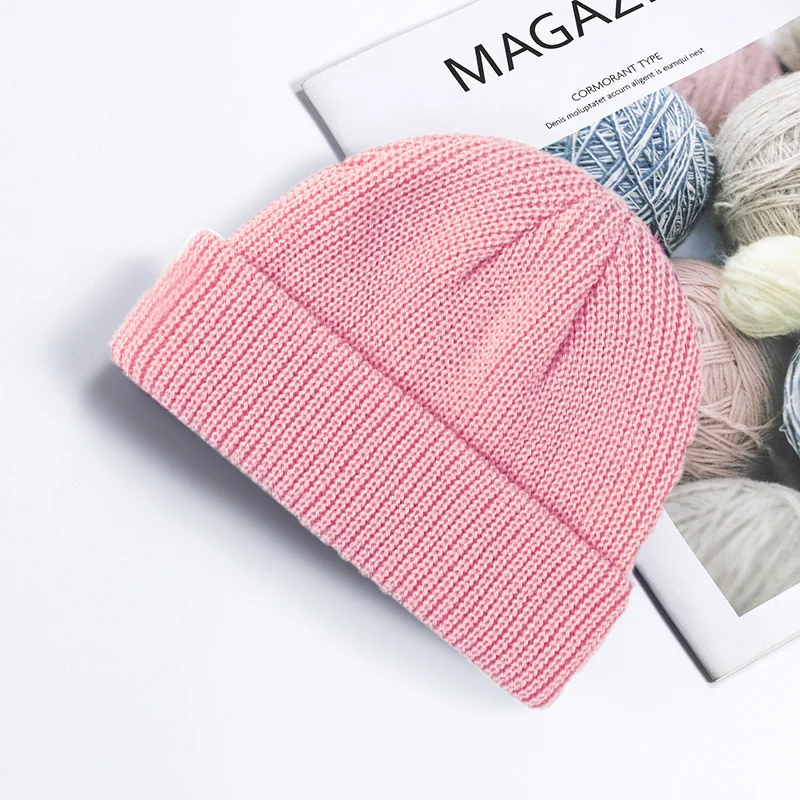 Mode Hip Hop Beanie Gestrickte Hut Männer Schädeldecke Frauen Winter Warme Brimless Baggy Melone Kappe Manschette Docker Fischer Beanies Hüte – Detail 11