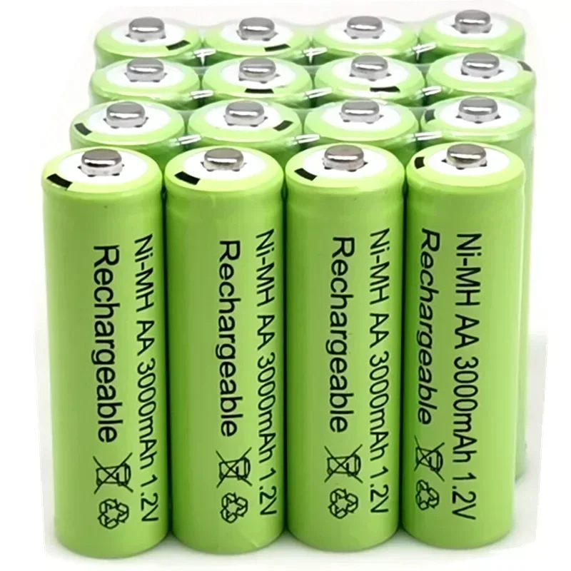 

AA 1,2 V 3000mAh NiMH 1,2 V Akkus Grün Batterie Garten Solar Lampe LED Taschenlampe Laterne Lampe Taschenlampe