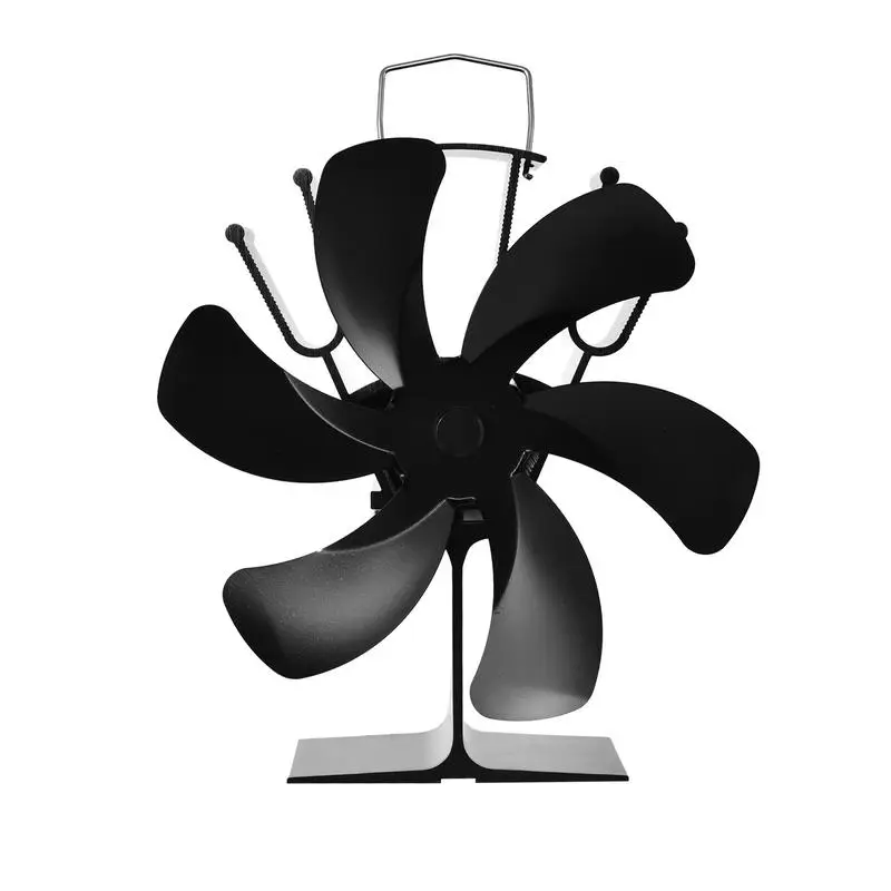 

Eco Fans For Wood Burning Stove 6 Blade Pellet Stove Fan Heat Powered Heat Fan With Stove Top Thermal Fan Thermometer