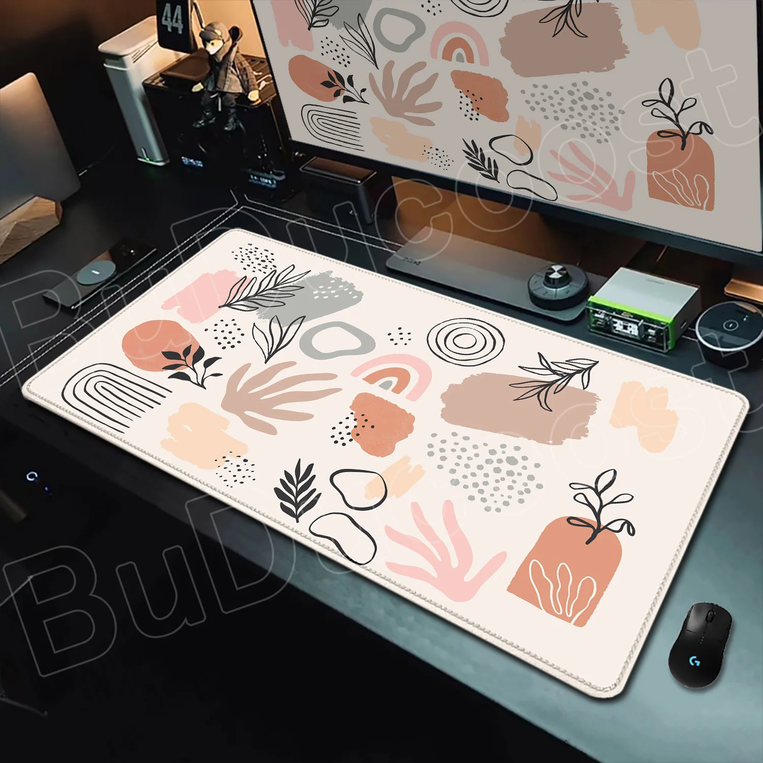 HD-Druck, minimalistische Schreibtischunterlage, abstraktes Kunstdesign, Mauspad, rutschfeste Gummiunterseite, Mauspads für Büro, Laptop, modernes Boho-Verlassen