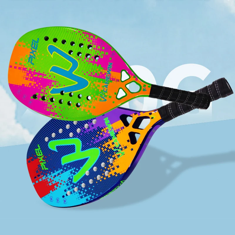 Camewin Padel Racket Beach Tennis Carbon Fiber Paddle Shovel Woman Fashion Beach Tennis Sports Female man bag