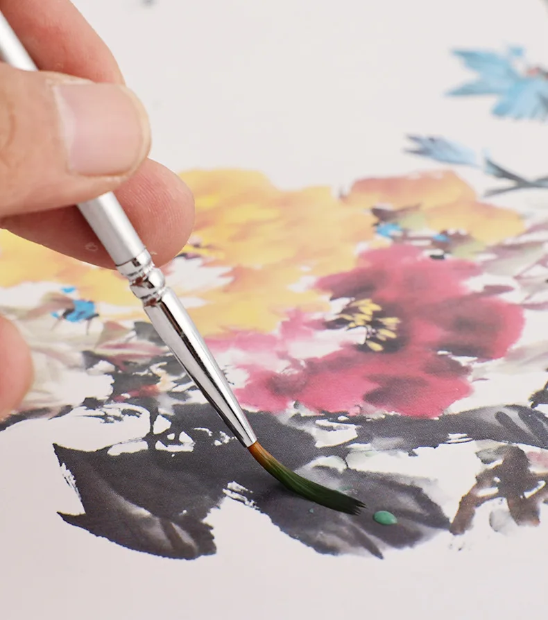 12models Imported Nylon Long Tail Line Brush Very Fine Cartoon Art Line Outline Detail Pen Digital Birch Watercolor Painting Pen