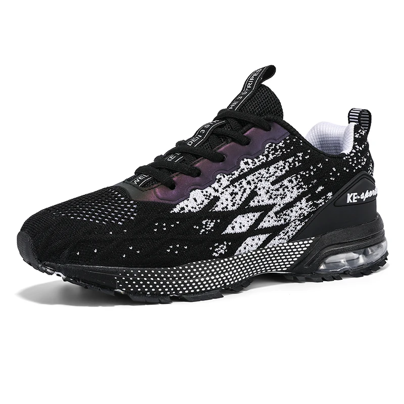 

Running Shoes Men's Sneakers Fitness Shoes Breathable Air Cushion Outdoor Platform Flying Woven Lace-Up Brand Sports Shoes 9079