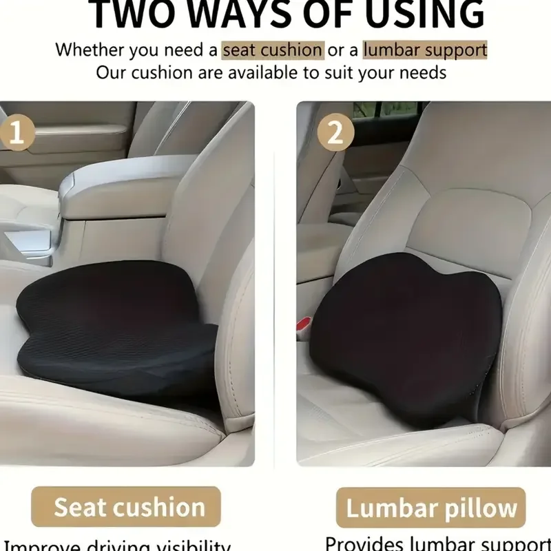 Ergonomic Memory Foam Seat Height Booster Cushion