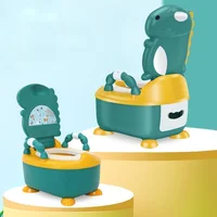 Children's Pot Cute Dinosaur Baby Toilet Seat Easy To Clean Baby Cartoon Portable Urinal Toilet Safe Training Stool 1-6 Years 1