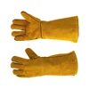 Cowhide Flame-retardant Welding Work Gloves Heat-proof Metal Welding Protector Yellow Gloves Soldering Welding Gloves Tools 3