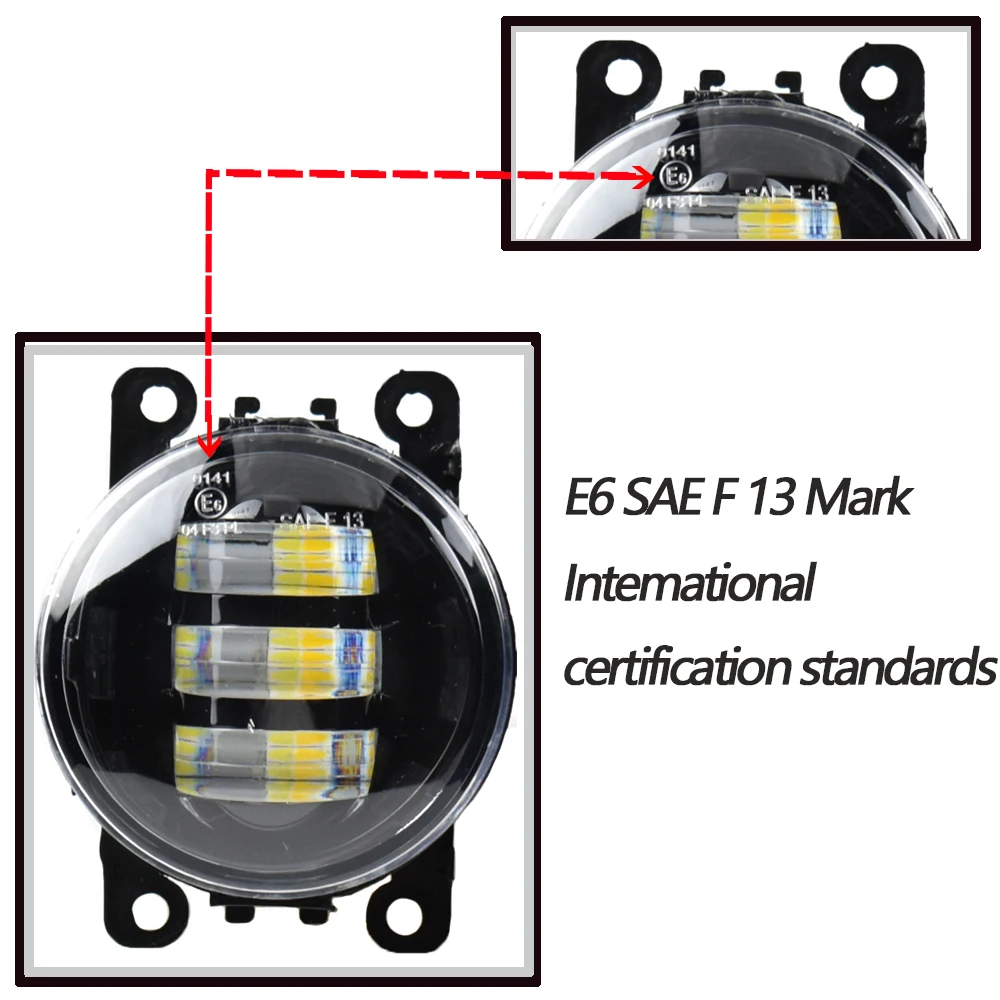 フォードフィエスタ用LEDフォグライト,フィエスタピース/ペア2013 2014 2015 2016,2 2017