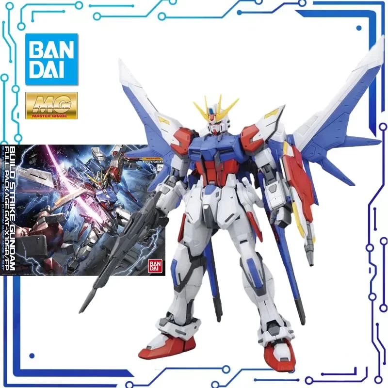 

BANDAI Anime MG 1/100 GAT-X105B Build Strike Gundam New Mobile Report Gundam Assembly Plastic Model Kit Action Toys Figures Gift