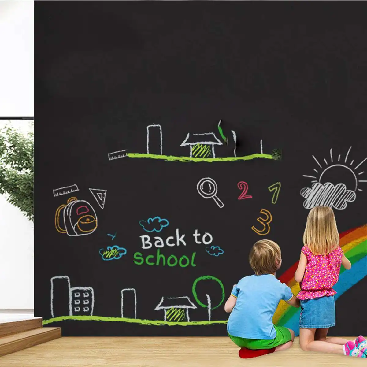 A4 Childrens Chalkboard, Wooden Blackboard Chalk board Eraser Kids Art  Drawing