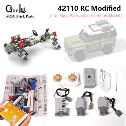 MOC Custom Technical App Control RC Motor Set Modification Building Blocks Kit for Land 42110 Defenders Rover SUV DIY Bricks Toy